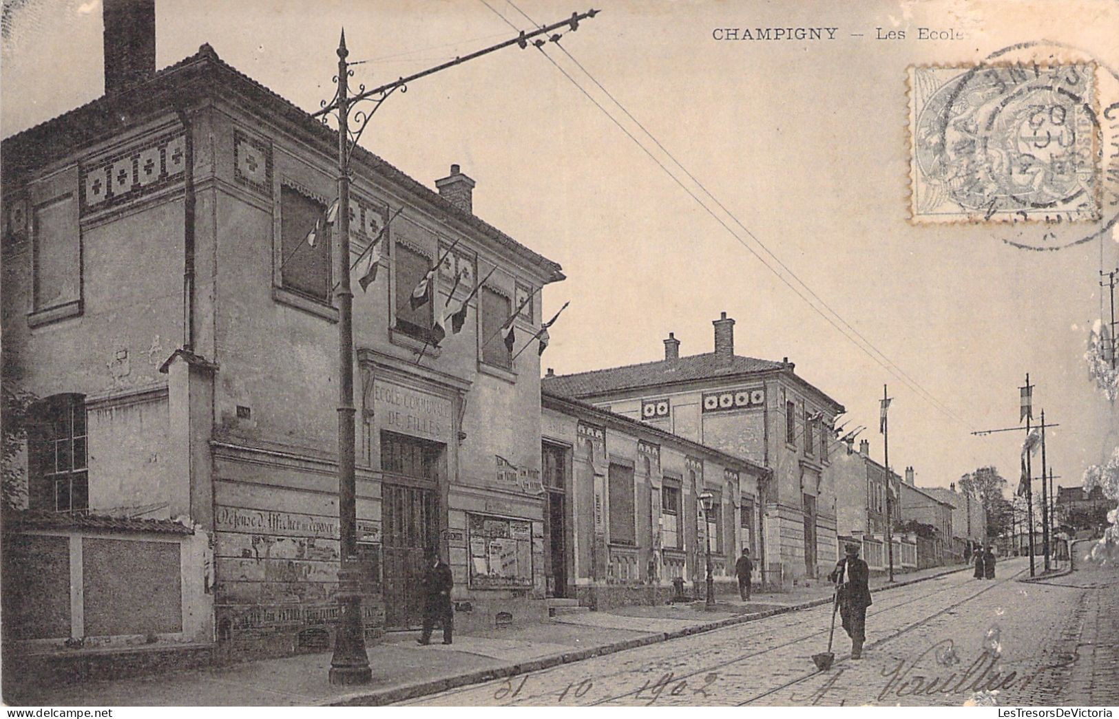 FRANCE - Champigny - Les Ecoles - Carte Postale Ancienne - Champigny