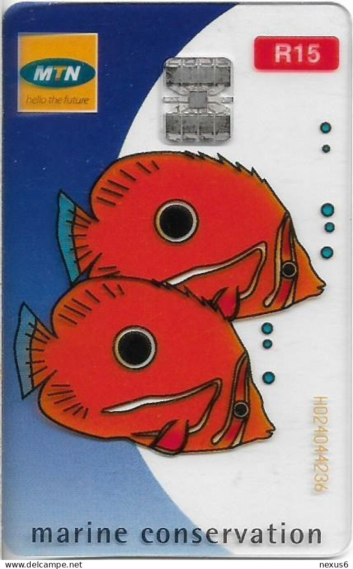S. Africa - MTN - Transparent Cards - Marine Conservation, 2002, 15R, 100.000ex, Used - Sudafrica