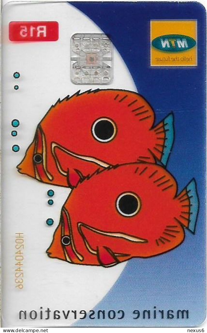 S. Africa - MTN - Transparent Cards - Marine Conservation, 2002, 15R, 100.000ex, Used - Suráfrica