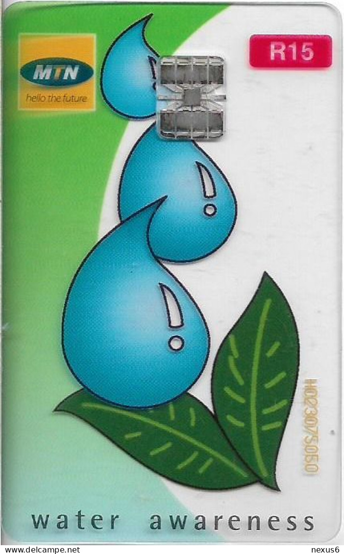 S. Africa - MTN - Transparent Cards - Water Awareness, 2002, 15R, 100.000ex, Used - Südafrika