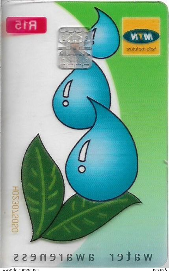 S. Africa - MTN - Transparent Cards - Water Awareness, 2002, 15R, 100.000ex, Used - Sudafrica