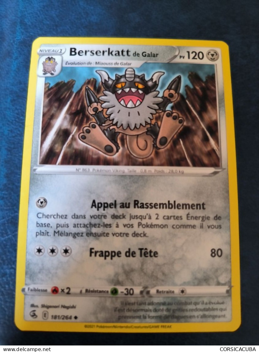 CARTES  POKEMON  2021   BERSERKATT  DE  GALAR   //  PARFAIT  ETAT  //  1er  CHOIX  // - Épée & Bouclier