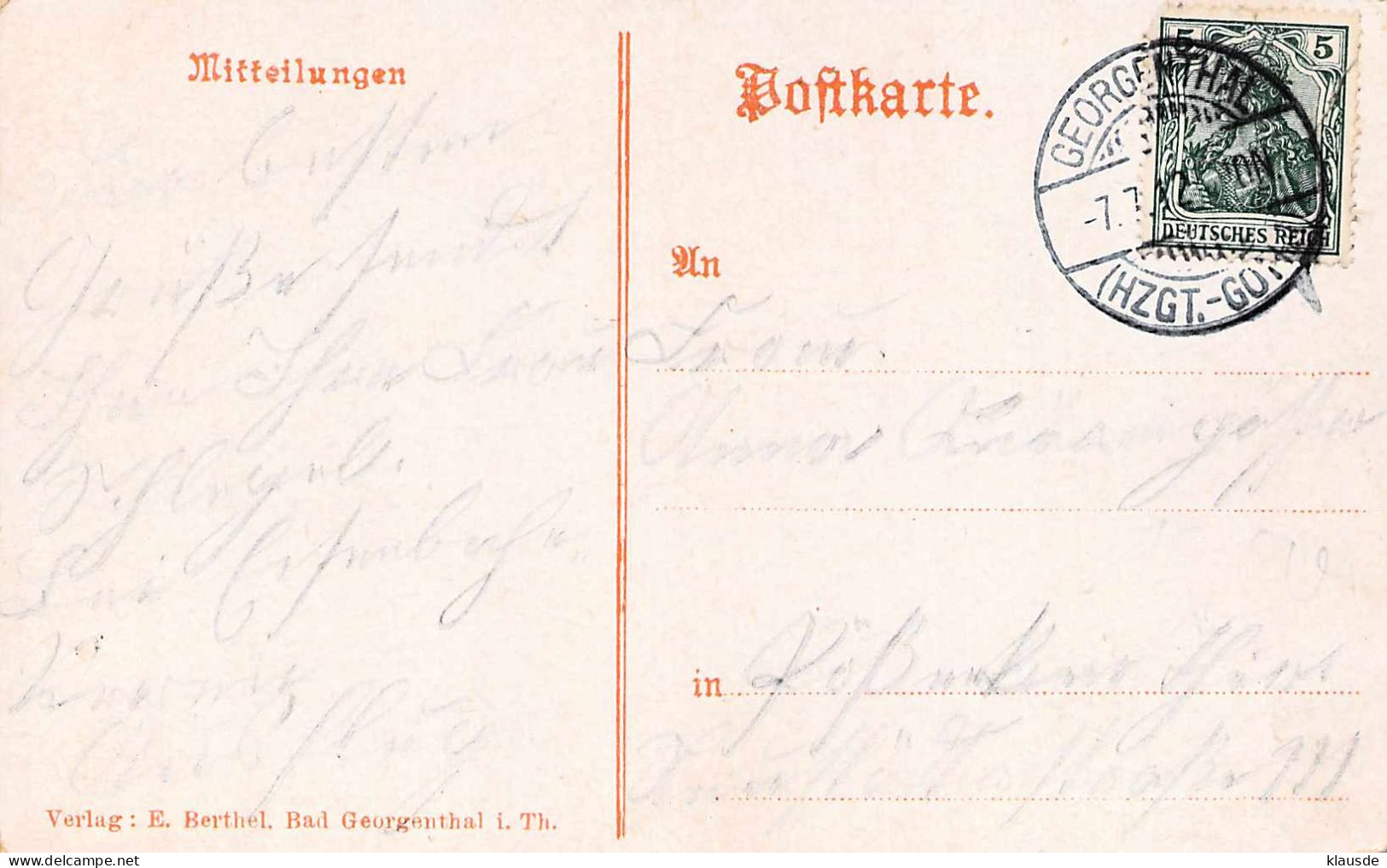 Bad Georgenthal I.Thür.gel.1912 - Georgenthal
