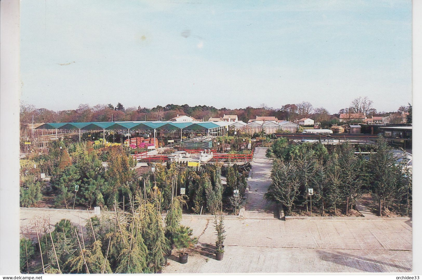 CPSM Gradignan - Publicité Pépinières Le Lann 250, Route De Bayonne (jolie Vue D'ensemble) - Gradignan