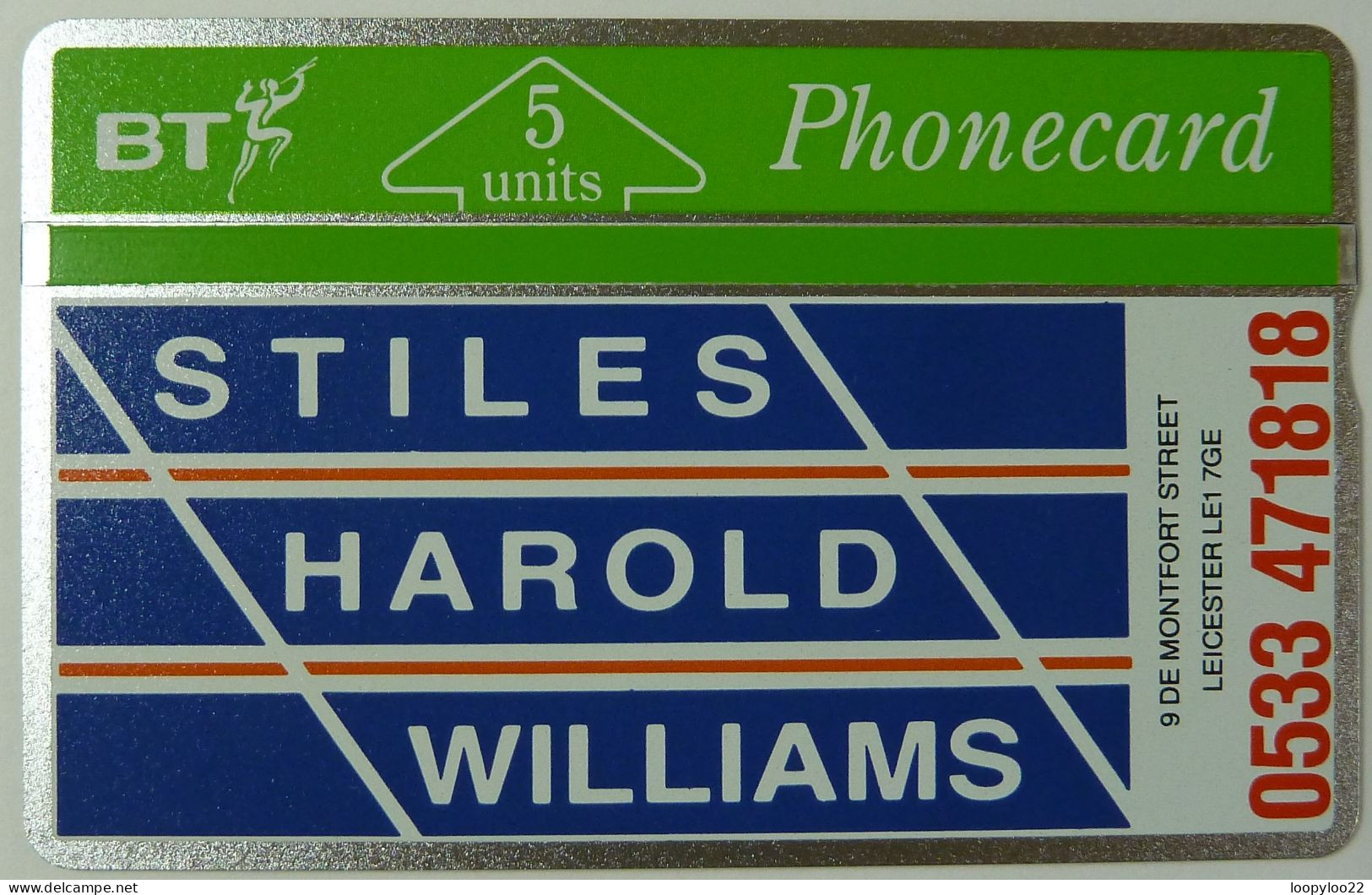 UK - Great Britain - Landis & Gyr - BTP028 - Stiles Harold Williams - Leicester - 130K - Mint - BT Promociónales