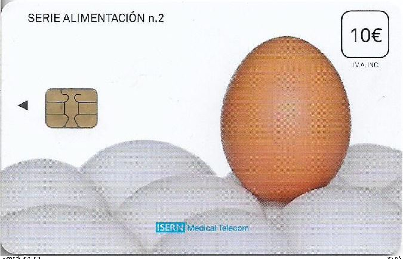 Spain - ISERN Medical - Alimentación #5 - Eggs, 10€, 11.2012, 30.000ex, Used - Altri & Non Classificati