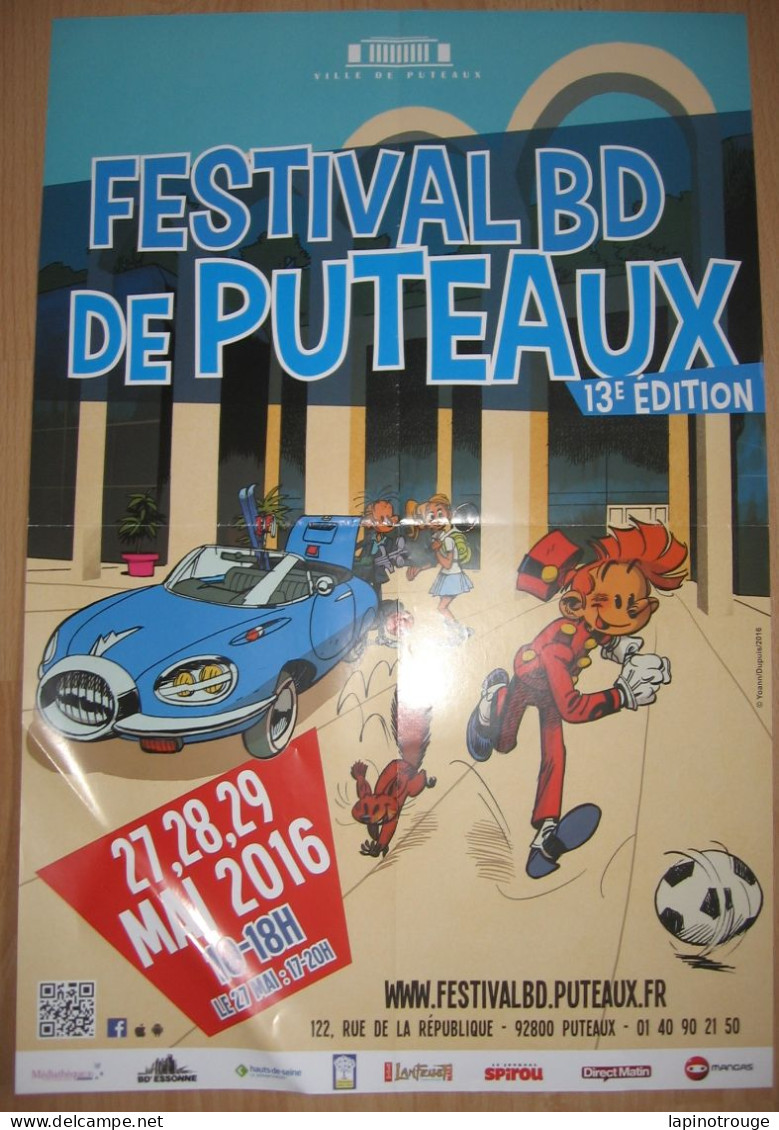 Affiche YOANN Festival BD Puteaux 2016 (Spirou Et Fantasio - Afiches & Offsets