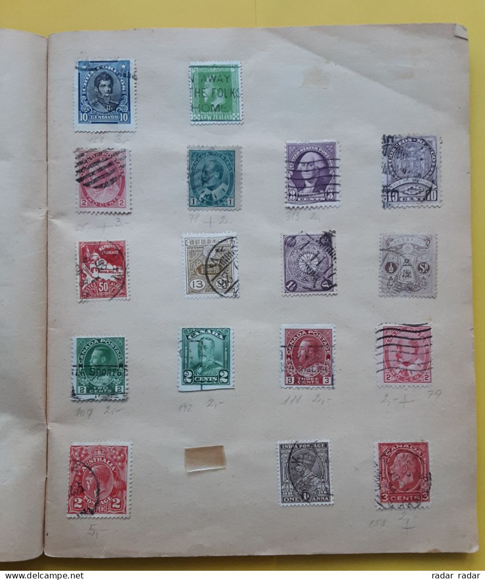 Pre WWII Almost Intact Collection Of Used Classic Stamps 32 Scans 450+ Stamps Interesting Japan Ukraine Patiala - Enjoy! - Sammlungen (im Alben)