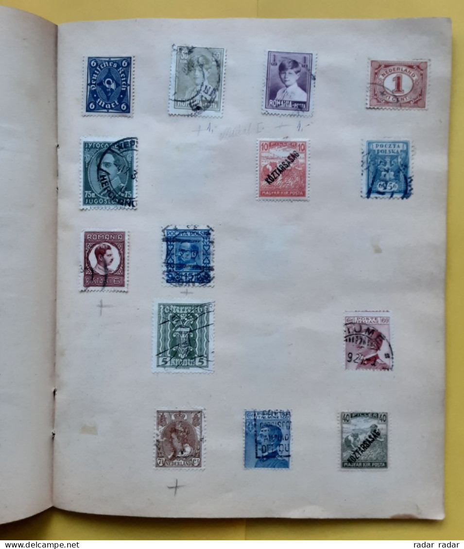 Pre WWII almost intact collection of used classic stamps 32 scans 450+ stamps interesting Japan Ukraine Patiala - enjoy!