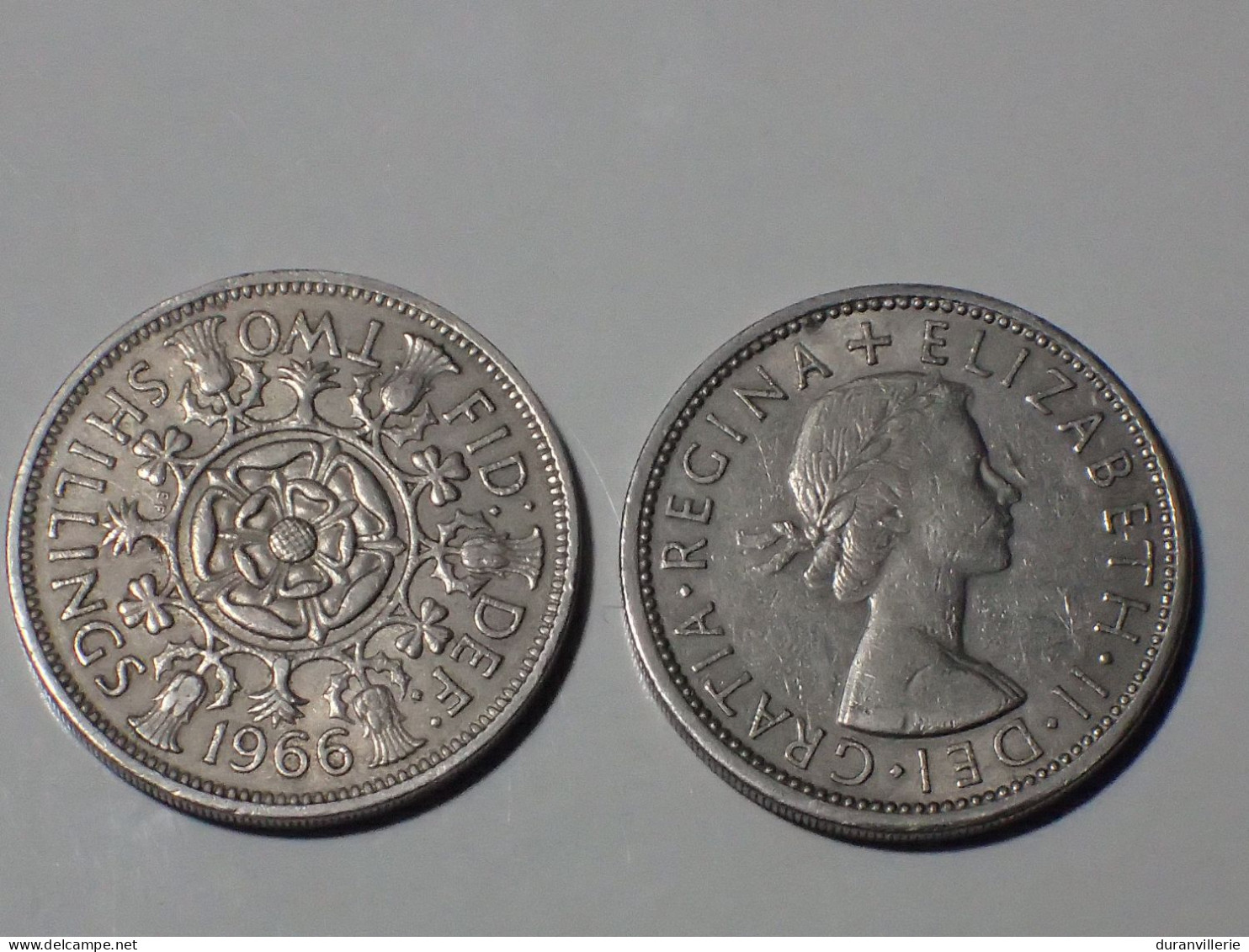 Grande Bretagne Great Britain GRANDE BRETAGNE - 2 SHILLINGS 1966 - Elizabeth II - KM 906 - J. 1 Florin / 2 Schillings