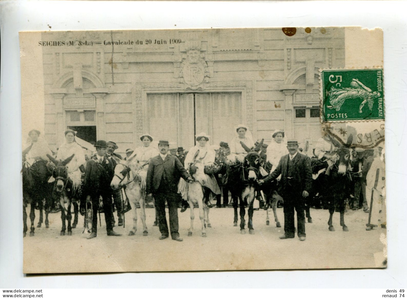 Seiches âne   Maine Et Loire Cavalcade De 1900 - Seiches Sur Le Loir