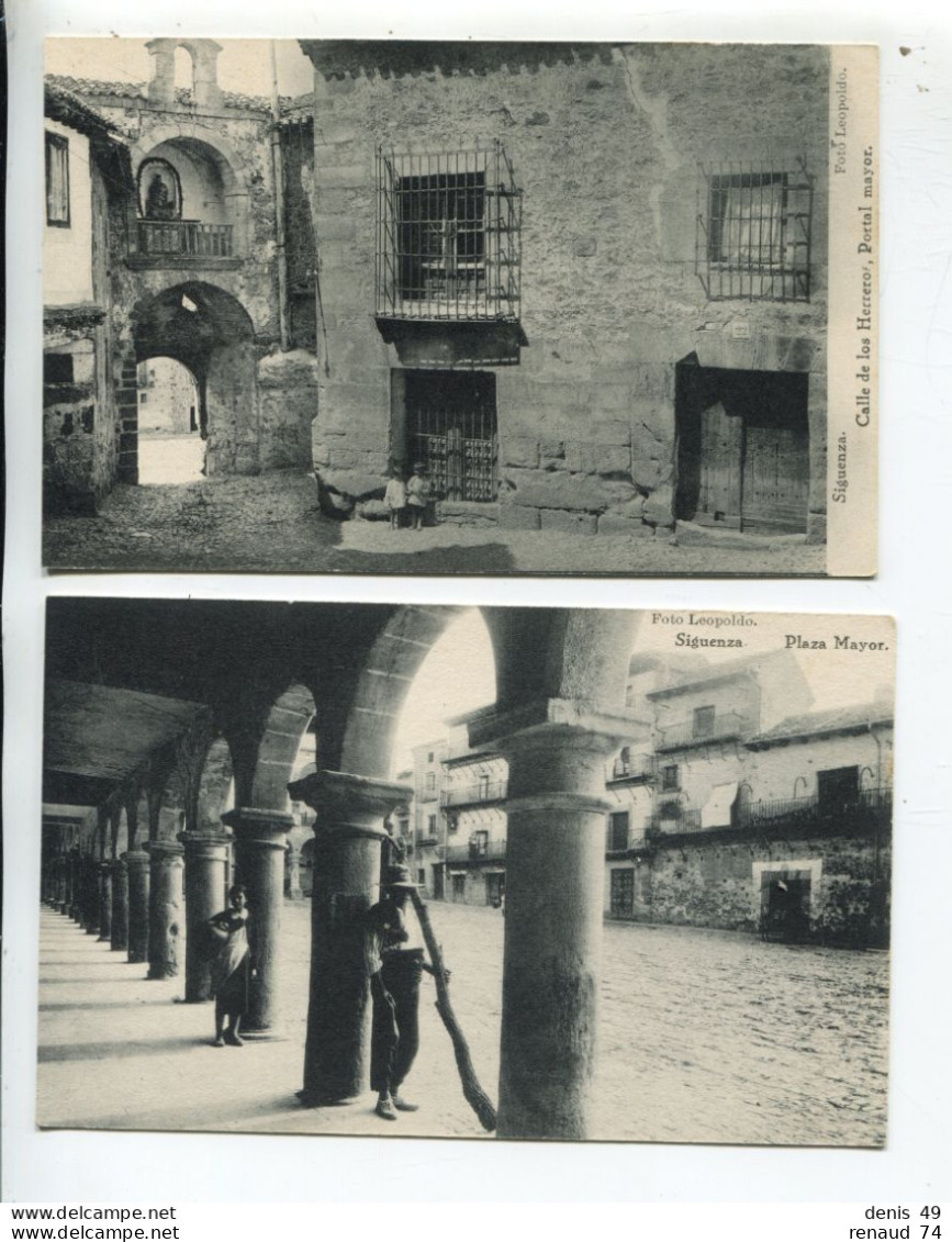 Siguenza  (2 CPA) Plaza Mayor Calle De Los Herreros - Andere & Zonder Classificatie