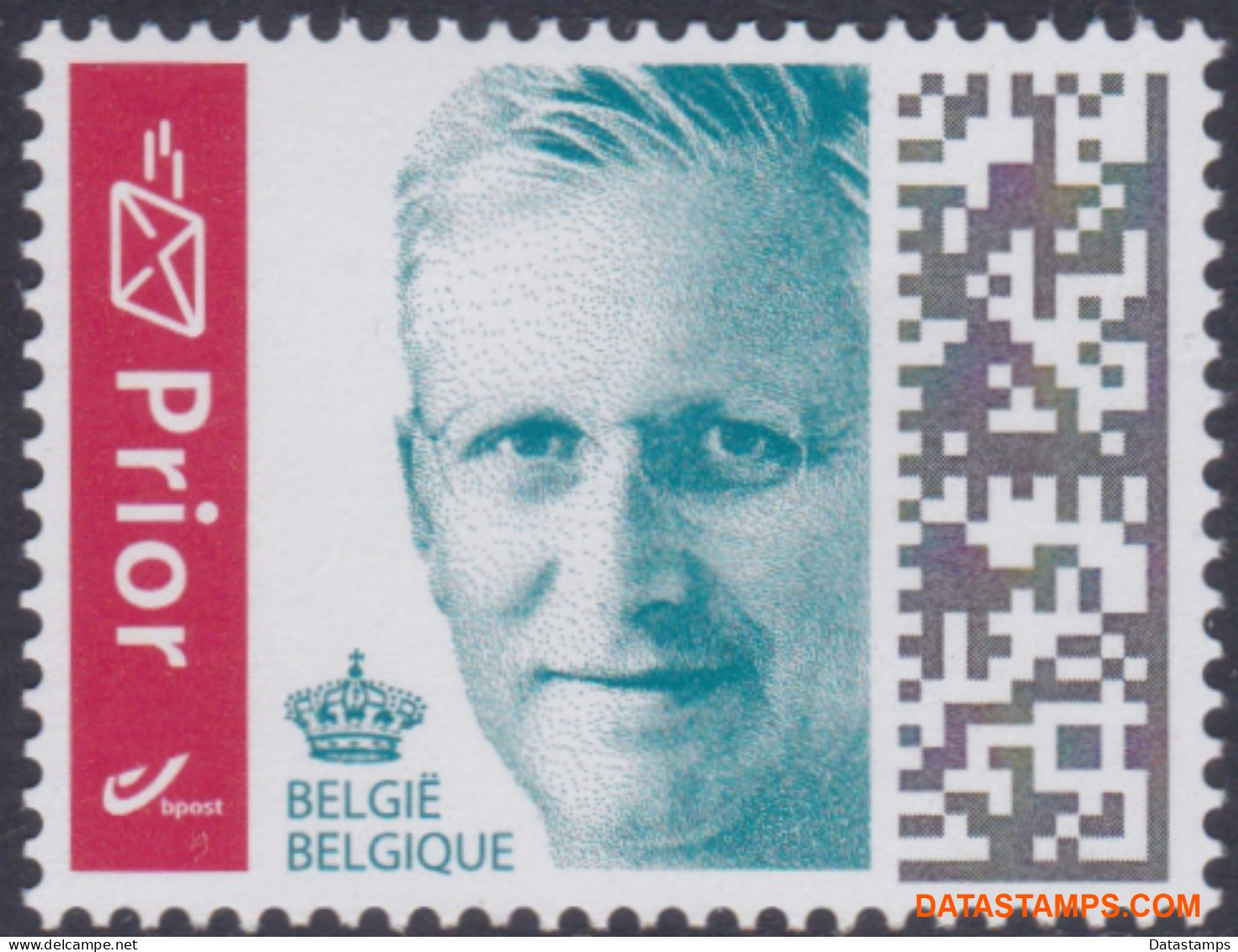 België 2019 - Mi:4877, Yv:4812, OBP:4829a, Stamp - XX - H.M. King Filip Gummed - 2011-..