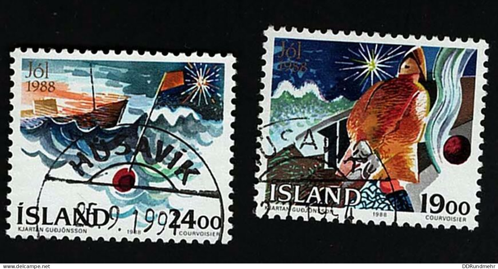 1988 Christmas Michel IS 695 - 696 Stamp Number IS 669 - 670 Yvert Et Tellier IS 648 - 649 Used - Used Stamps