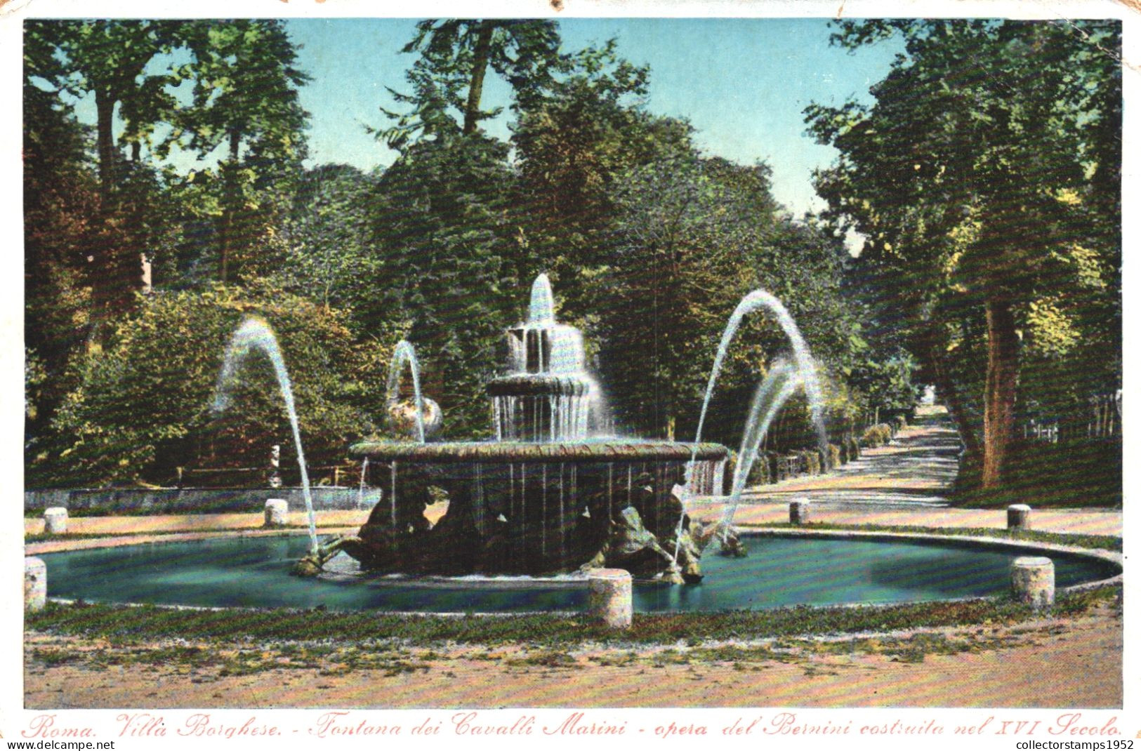 ROME, VILLA BORGHESE, FONTANA DEI CAVALLI MARINI, FOUNTAIN, PARK, ITALY - Parks & Gärten