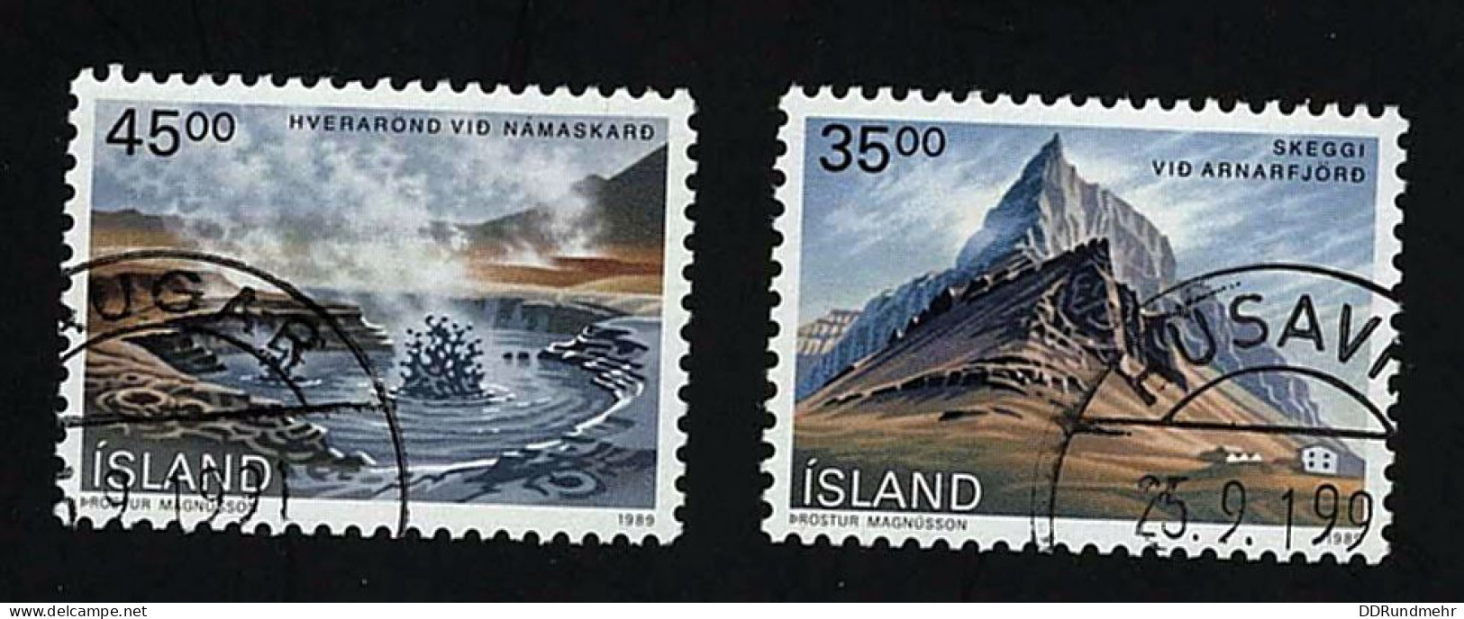 1989 Landscapes Michel IS 704 - 705  Stamp Number IS 678 - 679 Yvert Et Tellier IS 657 - 658 Used - Oblitérés