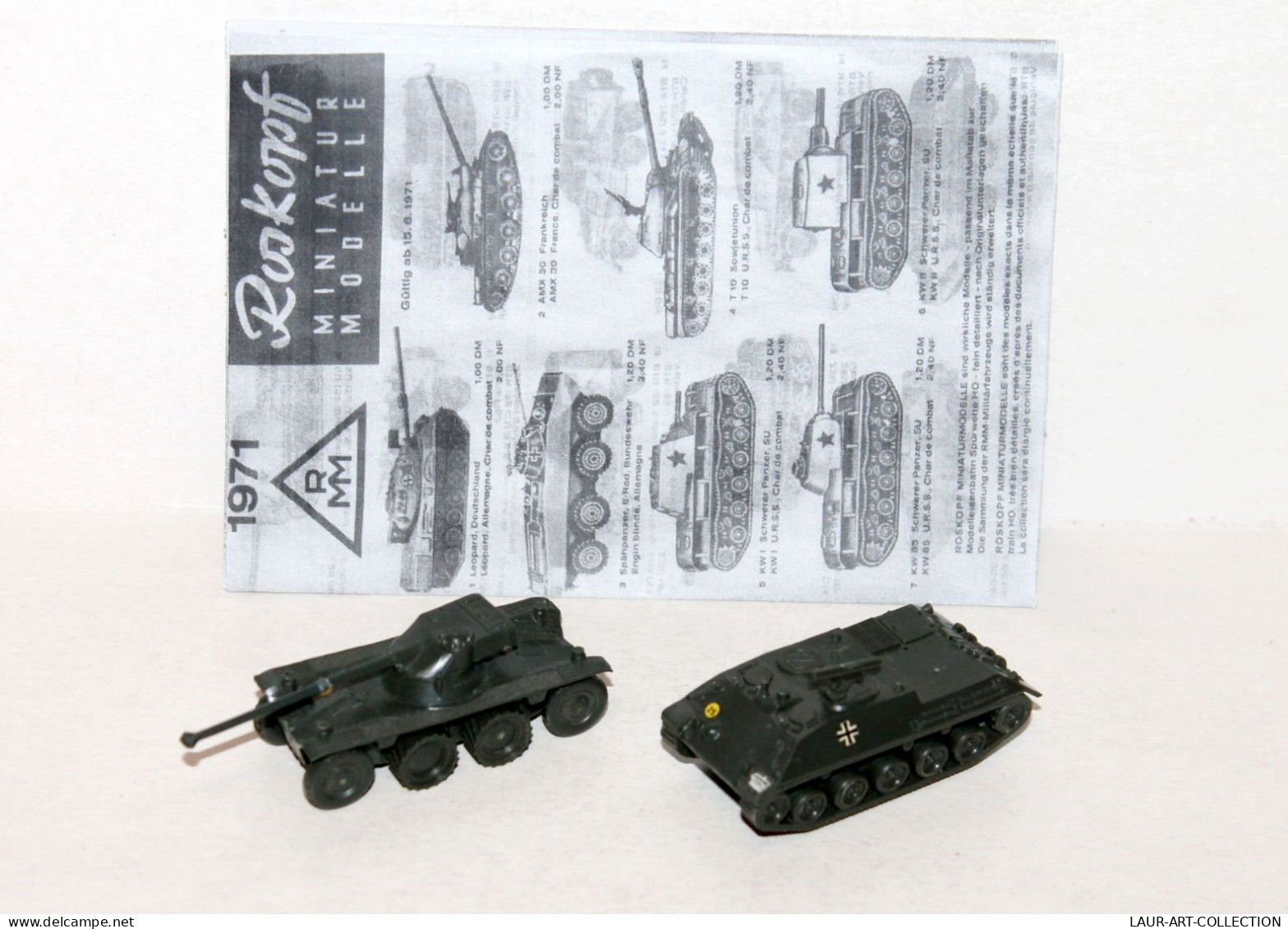 ROSKOPF CHASSEUR CHAR MISSILE SS11 ALLEMAND + TANK BLINDÉ RECONNAISSANCE EBR 75A, MODELE REDUIT MILITARIA (1712.60) - Tanques