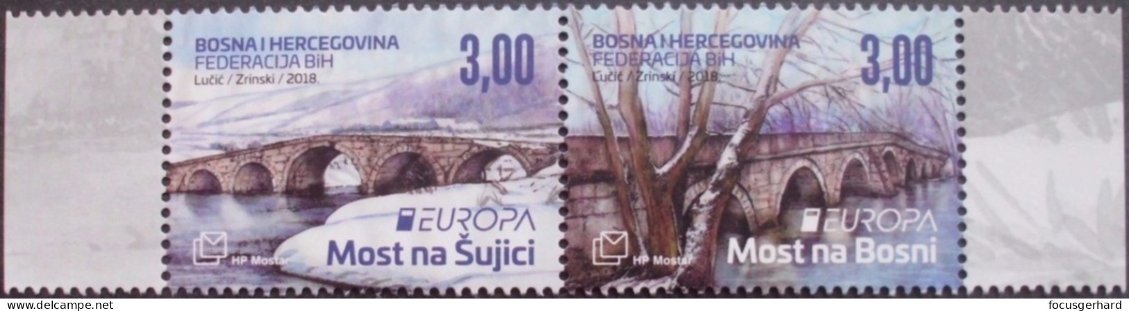 Bosnien Kro.Post    Europa Cept   Brücken   2018    ** - 2018