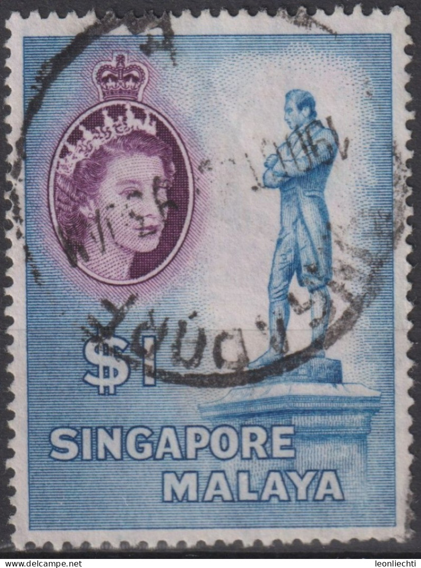 1955  Singapur - Malaya (...-1959) ° Mi:SG 40, Sn:SG 40, Yt:SG 40,  Sir Stamford Raffles Statue - Singapore (...-1959)