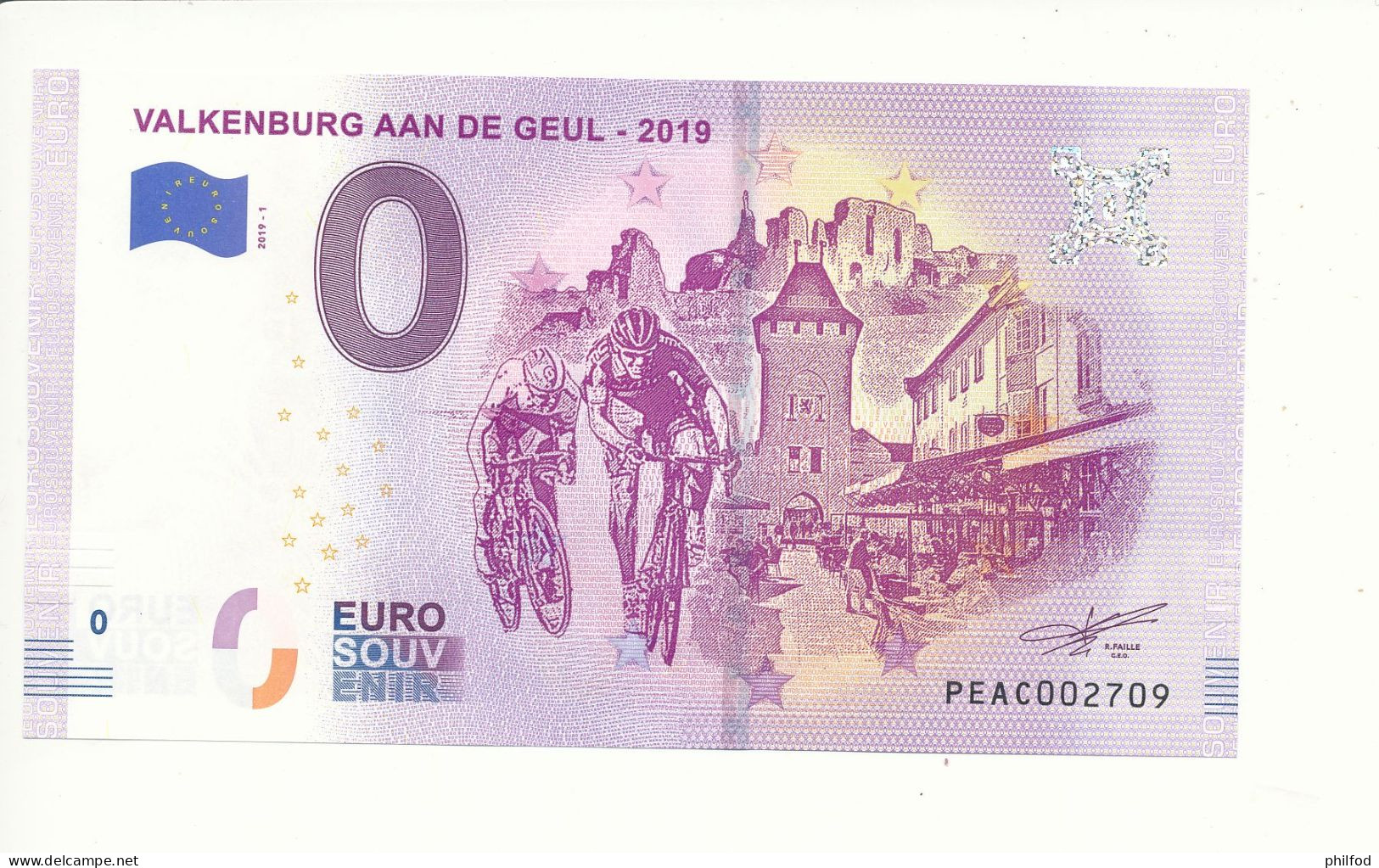 Billet Touristique 0 Euro - VALKENBURG AAN DE GEUL - 2019 - PEAC- 2019-1 - N° 2709 - Altri & Non Classificati