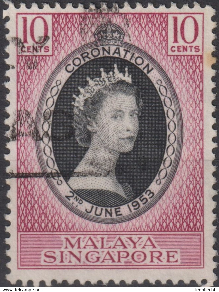 1953  Singapur - Malaya (...-1959) ° Mi:SG 27, Sn:SG 27, Yt:SG 27, Sg:SG 37, Coronation Of Queen Elizabeth II - Singapour (...-1959)