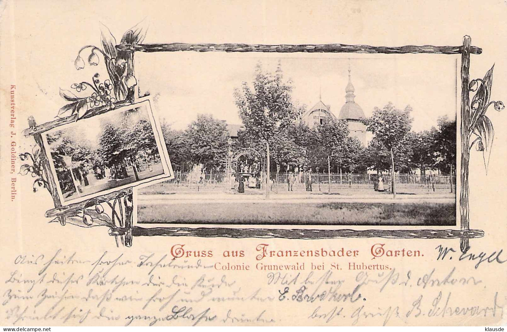 Gruss Aus Franzensbader Garten - Colonie Grunewald B.St.Hubertus Gel.1899 AKS - Grunewald