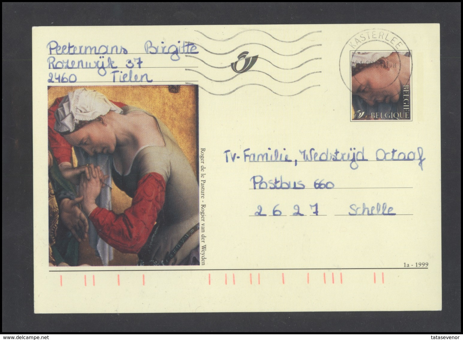 BELGIUM Postal History Stamped Stationery Post Card BE PC 04 Classic Art Painting ROGIER Van Der WEYDEN - Cartas & Documentos