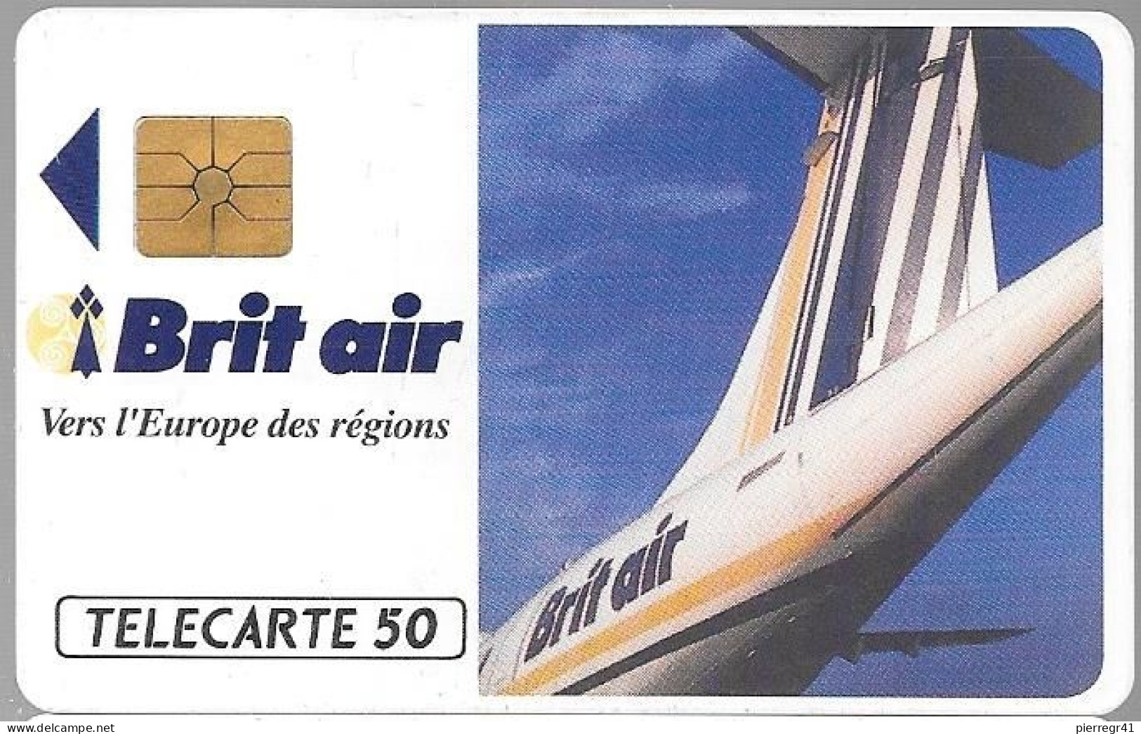 CARTE-PRIVEE-50U-EN99-GemA-BRIT AIR- V°Série N°B1B219-R°Mat-Utilisé-TBE/LUXE- - 50 Unités   