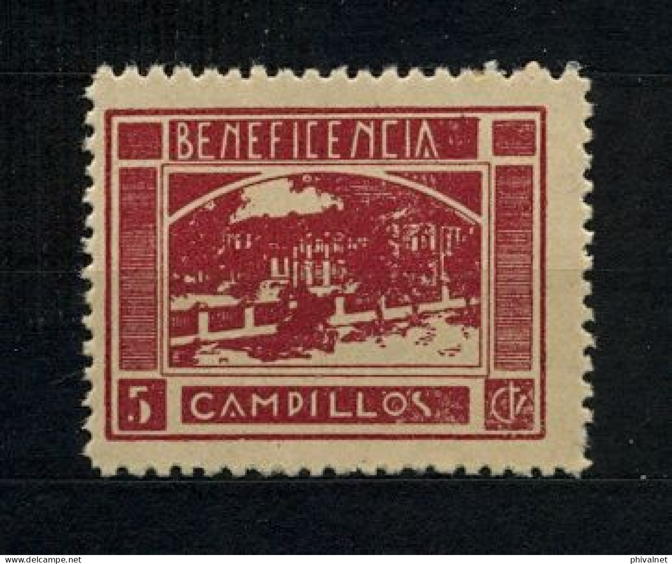 EMISIONES LOCALES , MÁLAGA - CAMPILLOS , FES. 2 (*) , BENEFICENCIA - Viñetas De La Guerra Civil