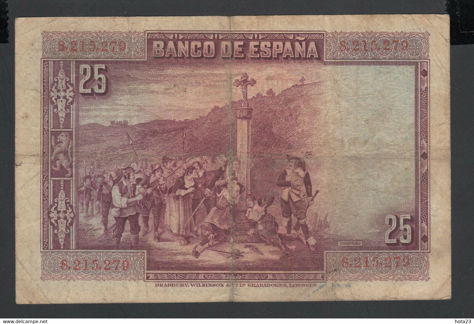 Spain 25 Pesetas 15-08-1928 Fine P. 74, Banknotes, Circulated - 1-2-5-25 Pesetas