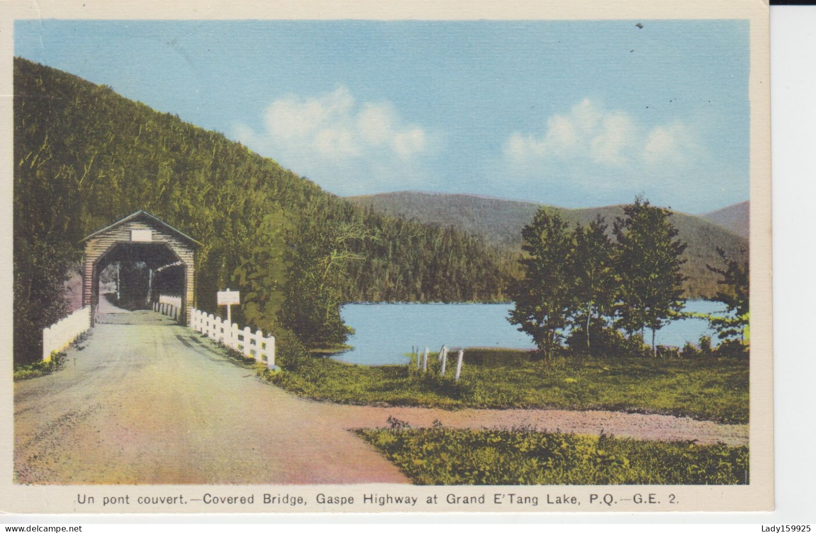 Grand É'Tang Lake  Pont Couvert Route Pour Gaspé Québec Canada. .Covered Bridge, Gaspe Highway 2 Sc - Gaspé