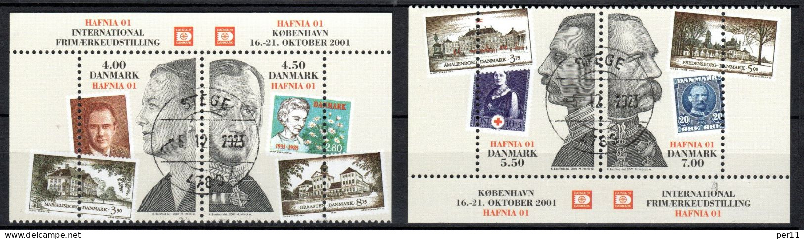 2001 Hafnia01 Stamp Excibition  (bl10) - Gebruikt