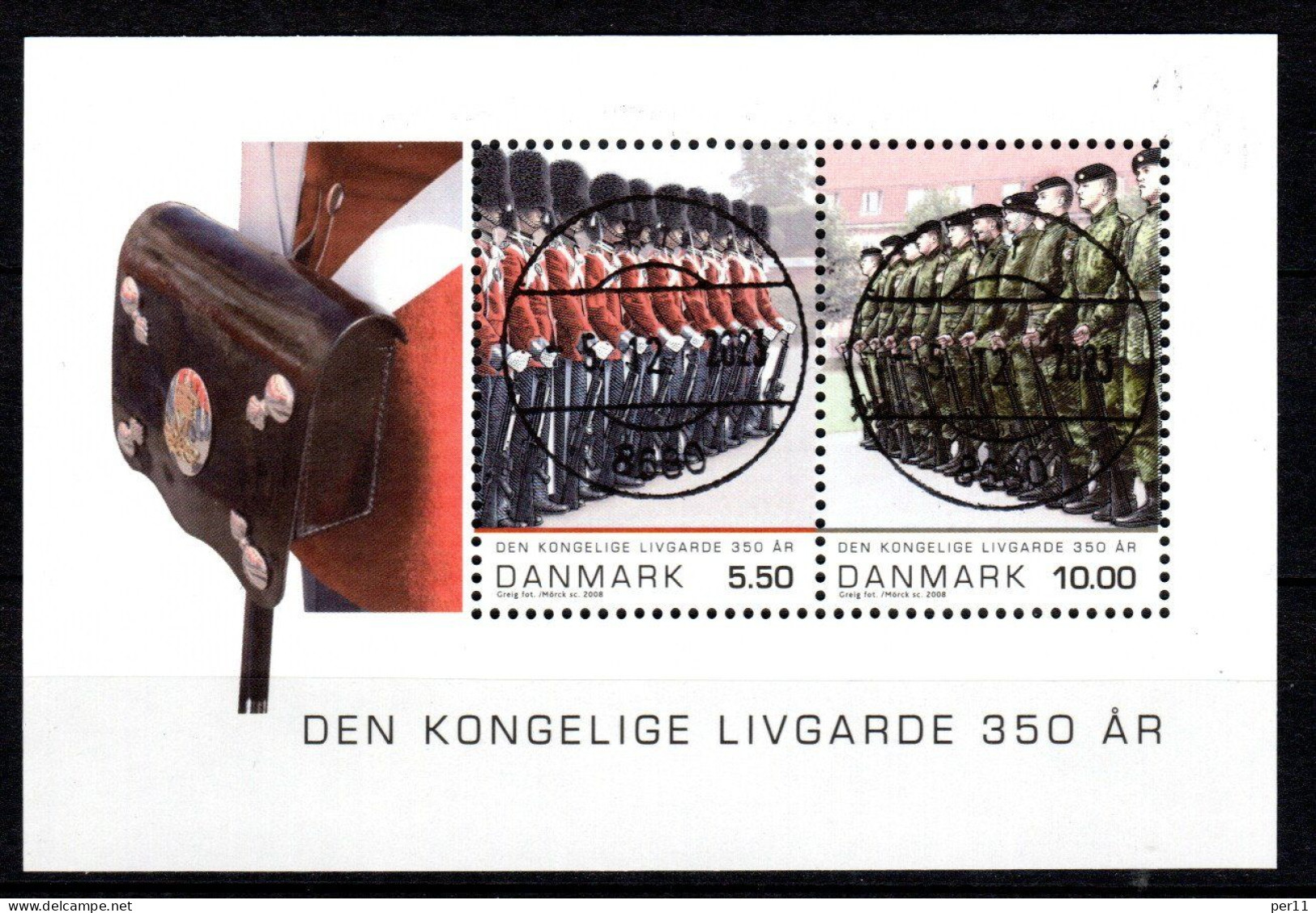 2008 Den Kongelige Livgarde Block (bl18) - Used Stamps