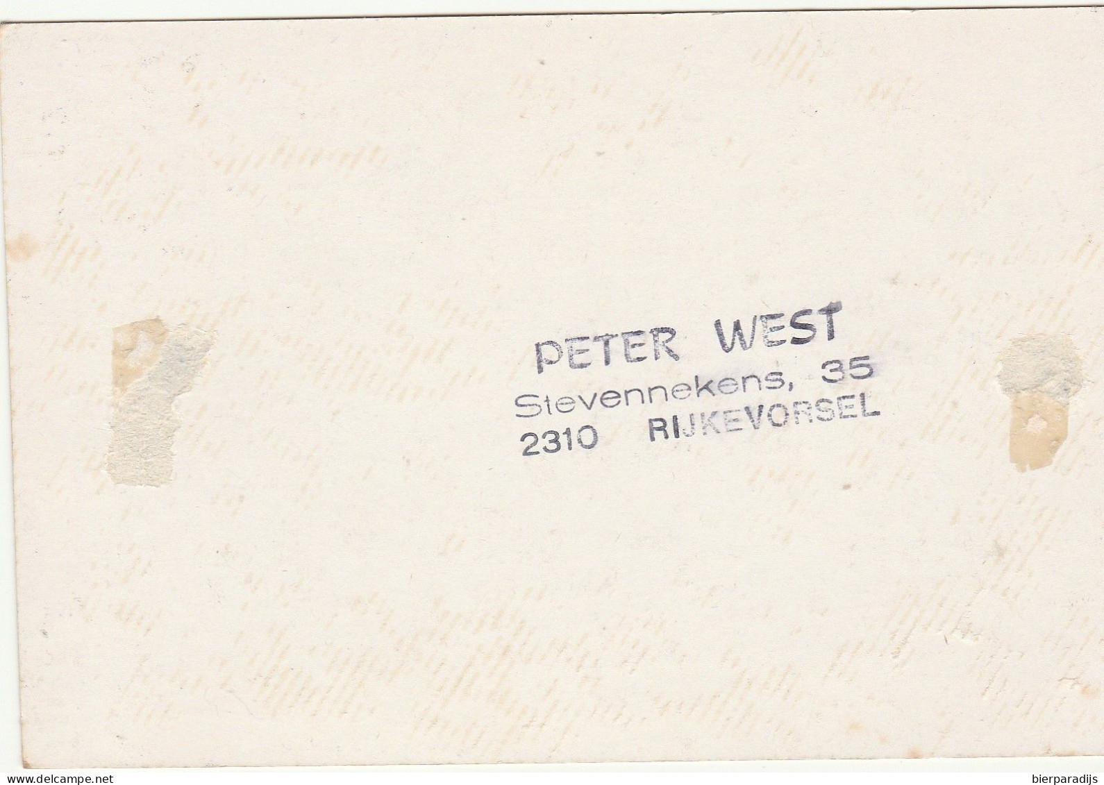 PETER  WEST  -  Was  Ingekleeft - Autogramme