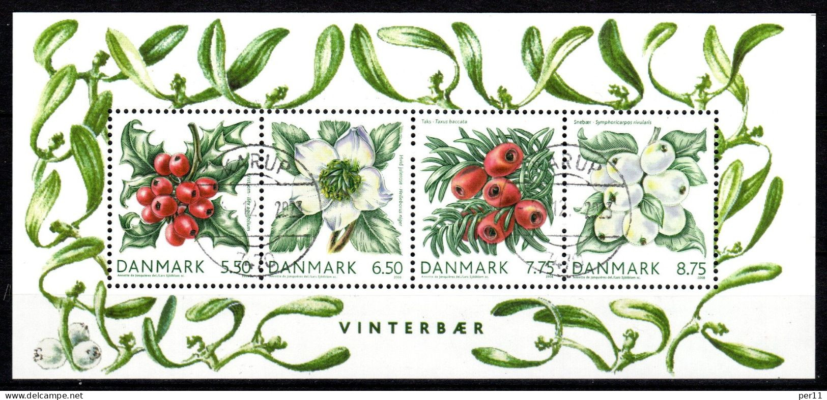 2008 Vinterbær Block (bl19) - Used Stamps