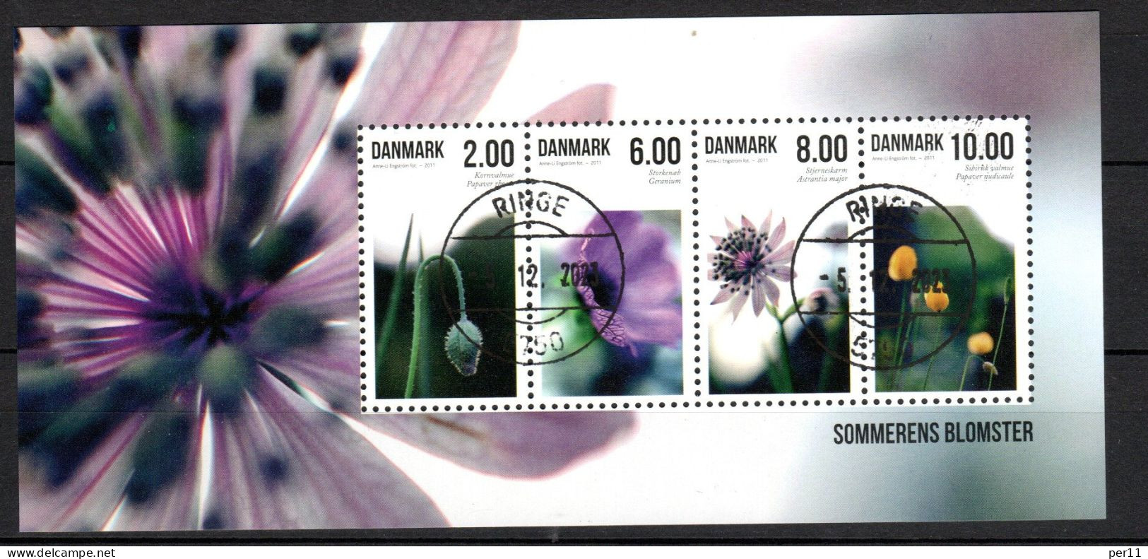 2011 Summer Flower Block (bl27) - Usado