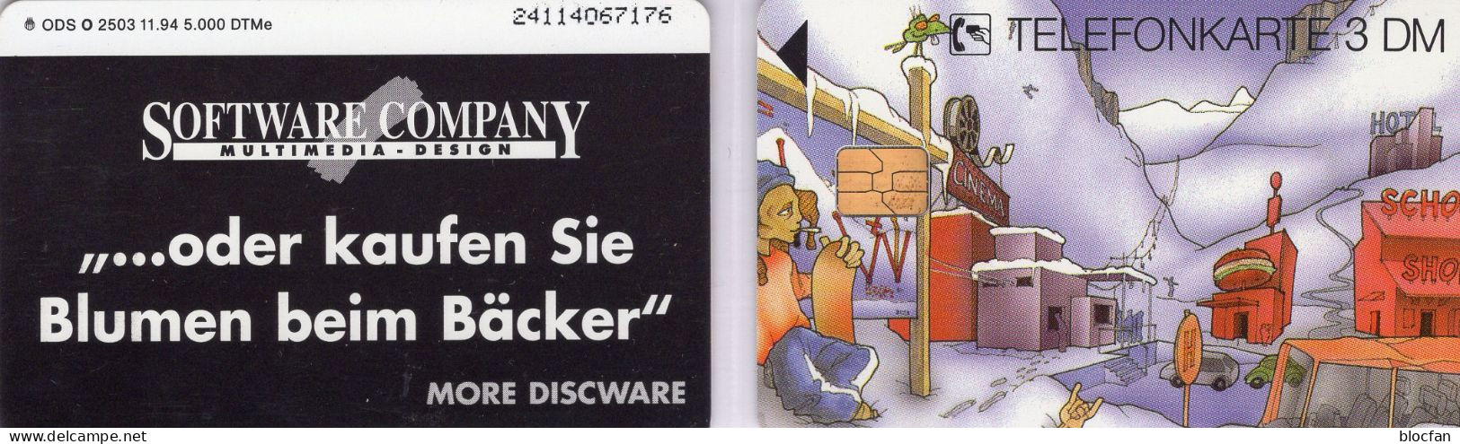 Computer TK O 2503/1994 5.000 Expl. O 20€ Software-Company Mit Stilisierter Architektur TC Discware Phonecard Of Germany - Telephones