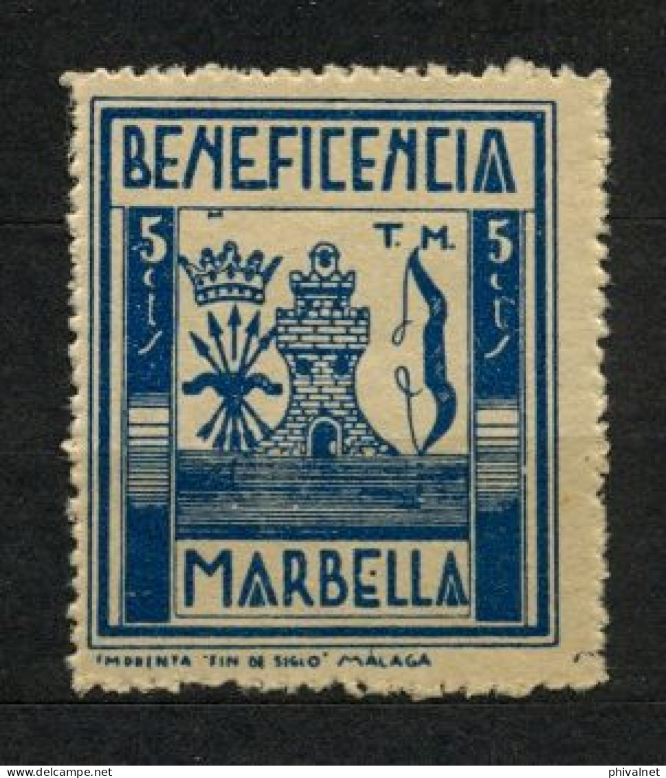 EMISIONES LOCALES , MÁLAGA - MARBELLA , FES 3 (*) , BENEFICENCIA - Viñetas De La Guerra Civil