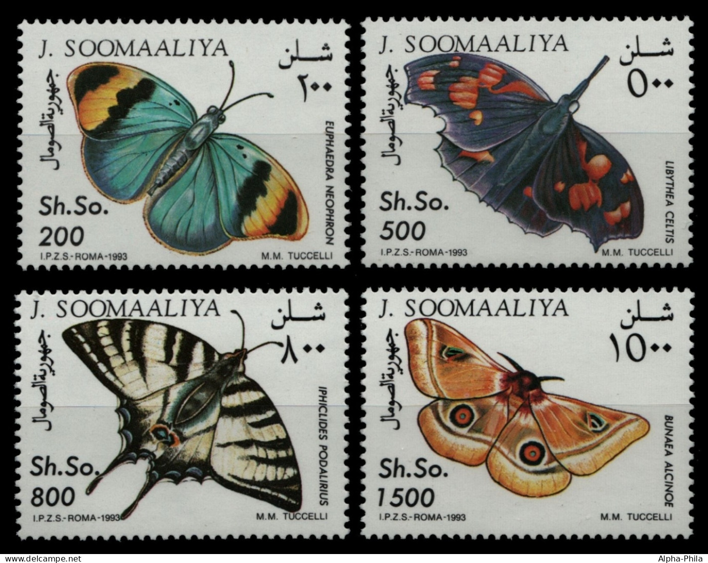 Somalia 1993 - Mi-Nr. 472-475 ** - MNH - Schmetterlinge / Butterflies - Somalia (1960-...)