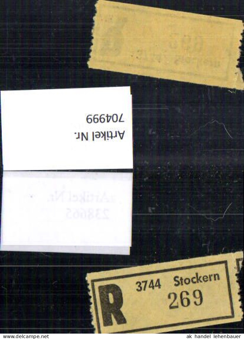 704999 Einschreibezettel Rekozettel R-Zettel Stockern - Other & Unclassified