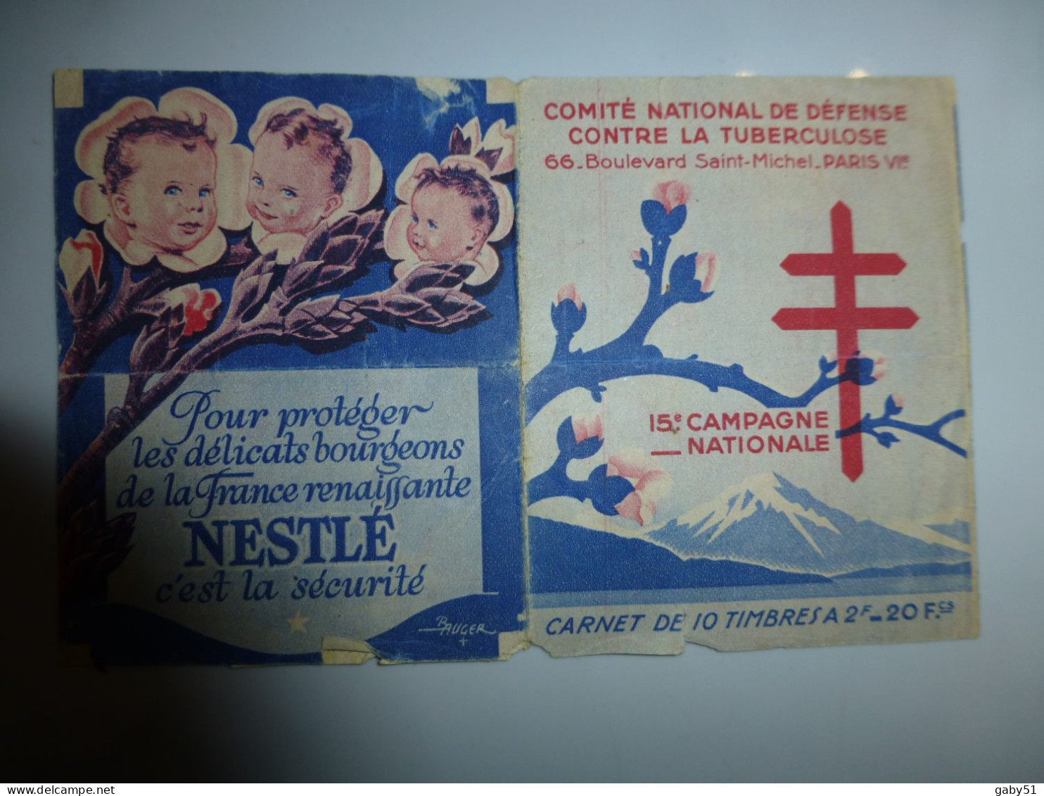 15 ème Campagne Contre La Tuberculose, 1945, Carnet Avec 4 Timbres ; VP 02 - Collezioni
