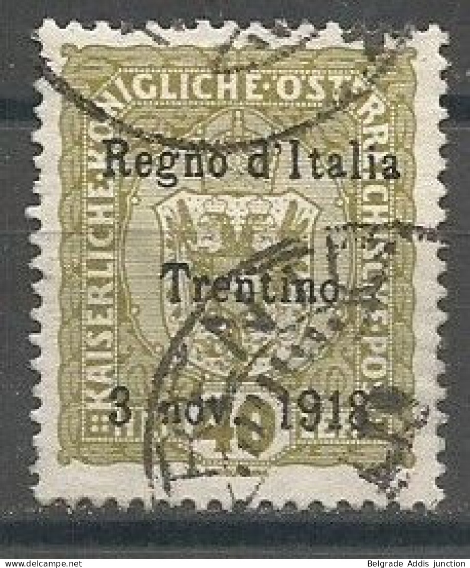 Italy Italia Trentino Sassone 10 Used 1918 - Trente