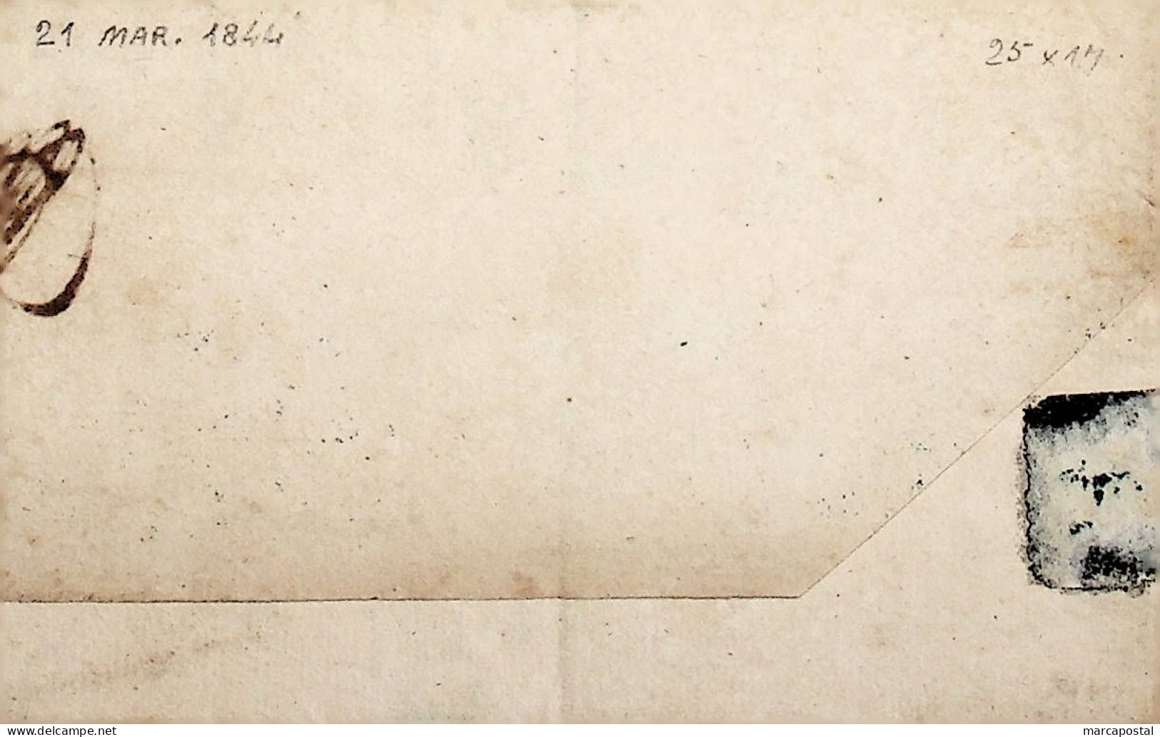 1844 Portugal Carta Pré-filatélica PRT 17 «PORTO» Azul - ...-1853 Prefilatelia