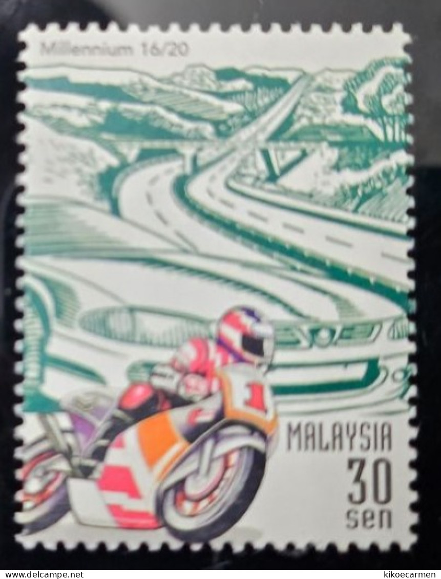 Motorbike Moto Sport Malaysia 2000 Millennium 31 December 1999 Millemnium New ** Mnh - Motorbikes