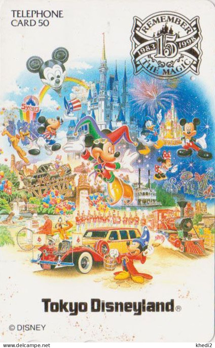 TC JAPON / 110-198900 * ONE PUNCH * - DISNEY  Tokyo Disneyland - Bateau Train Remember The Magic - JAPAN Free Phonecard - Disney