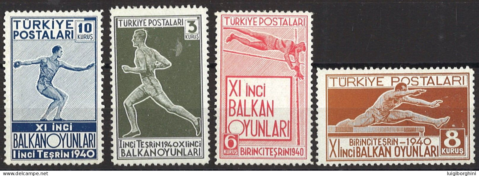 TURCHIA 1940 - XI Giochi Balcanici - Nuovi** Con Modeste Tracce Di Linguelle - Unused Stamps