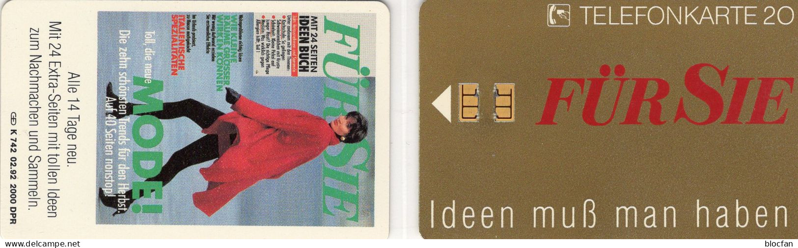 Mode Für Sie TK K 742/1992 O 40€ 2.000 Expl. O Buch Tolle Modeideen Muß Man Haben TC Woman Journal Phonecard Of Germany - Moda