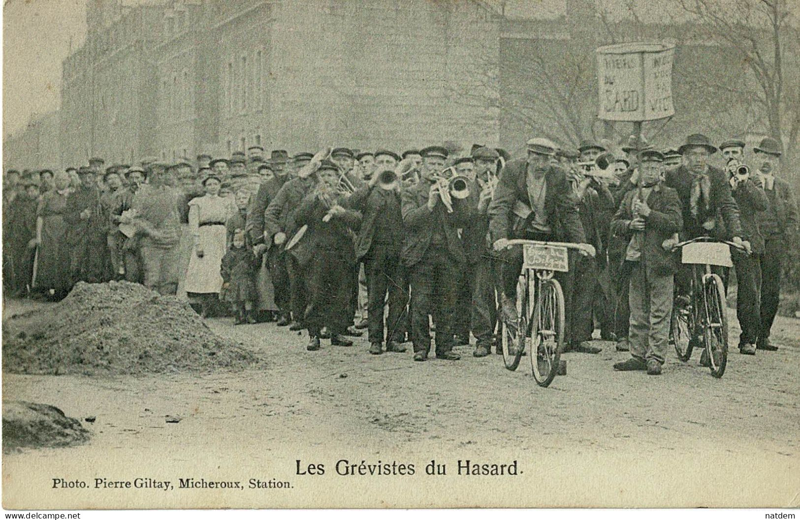 Micheroux, Les Grévistes Du Charbonnages Du Hasard, Au Dos, Cachet Comité De Défense Maison Du Peuple Retinne - Soumagne