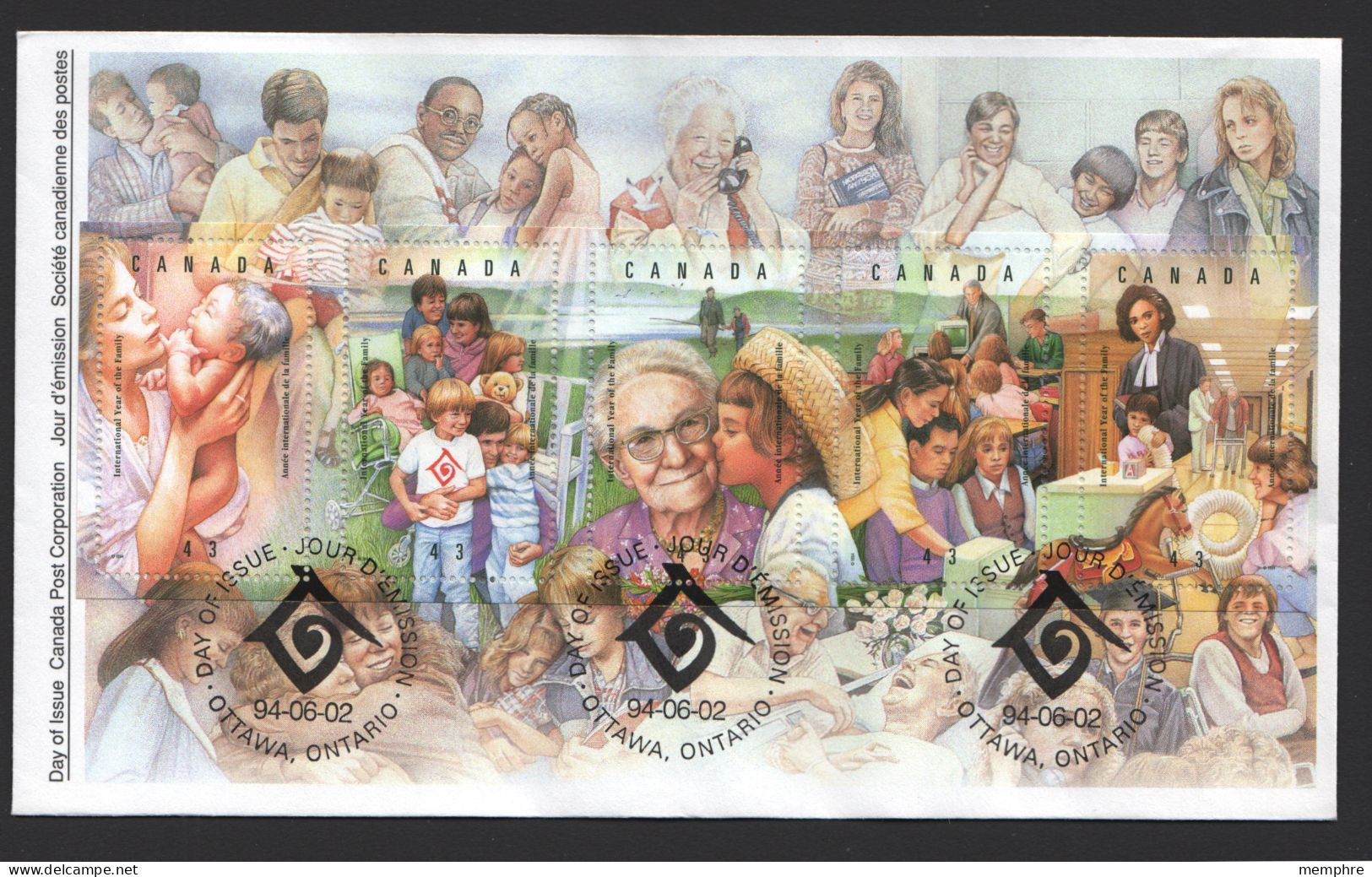 1994  International Year Of The Family Souvenir Sheet Of 5 Different Sc 1523 - 1991-2000