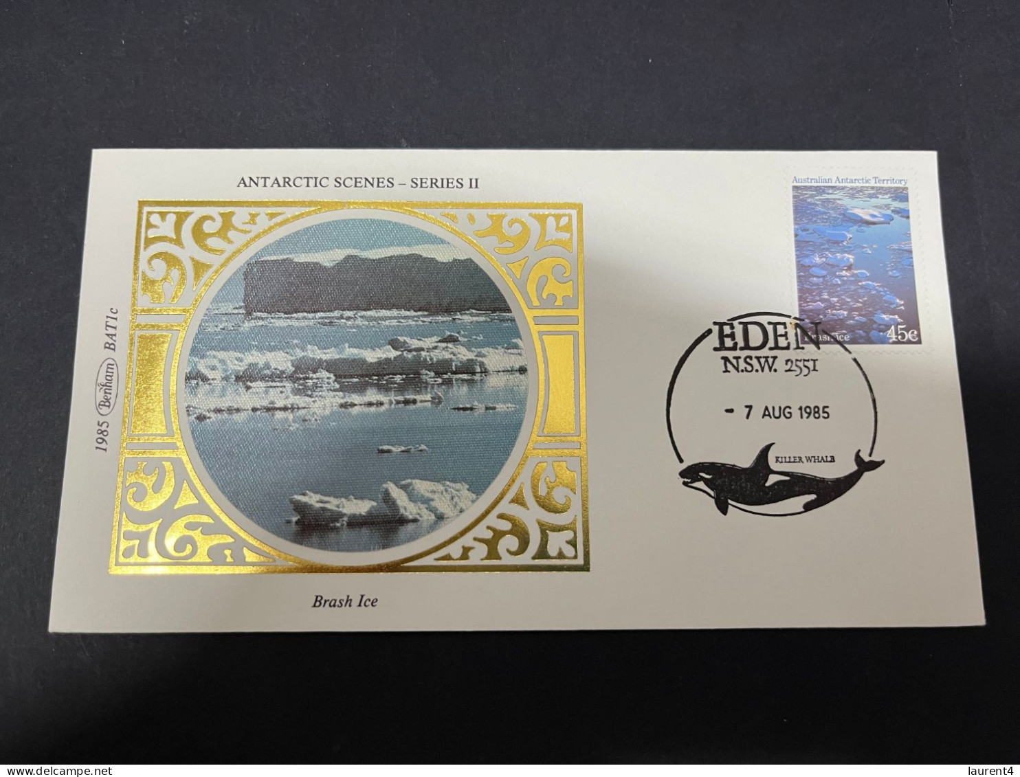 3-1-2024 (4 W 12) Australia AAT FDC (1985) Benham BAT1C +1 D + 1 E (3 Gold FDC) With Insert (Antarctic Scenes) - FDC